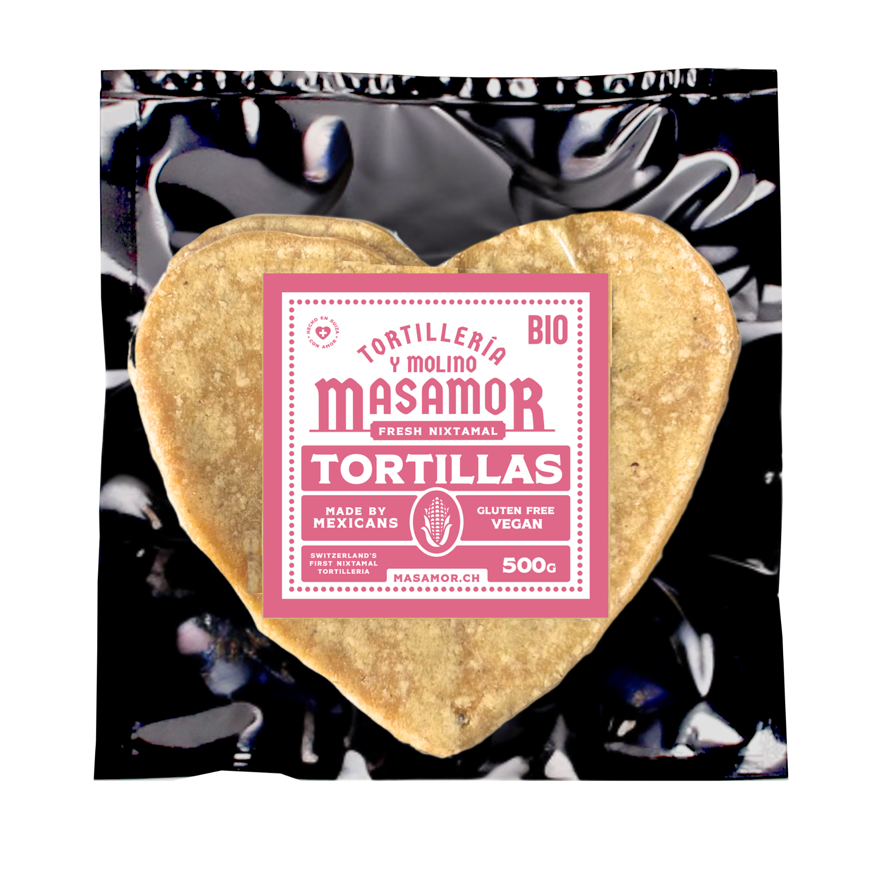 Bio-Maistortillas in Herzform